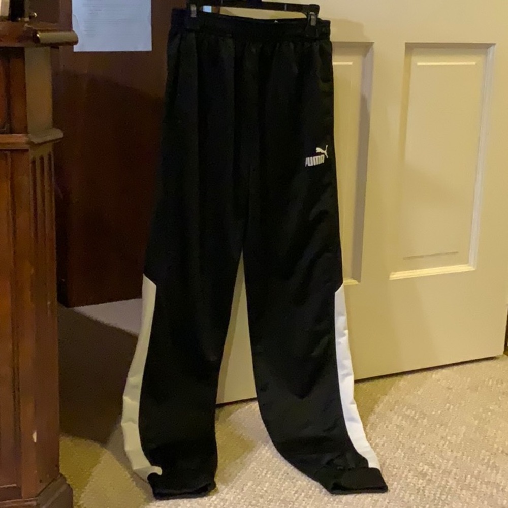 Boys Puma Black Sweatpants Sz Xl